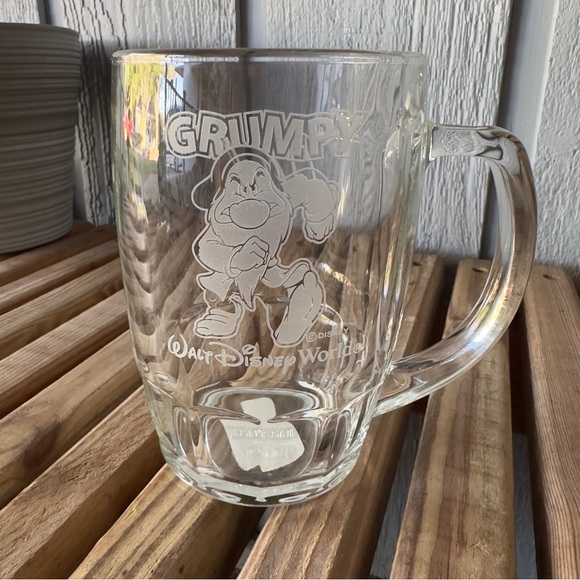 Walt Disney World Glass Mug Vintage Grumpy Engraved Dad Arriba Brothers Cup - Picture 4 of 15